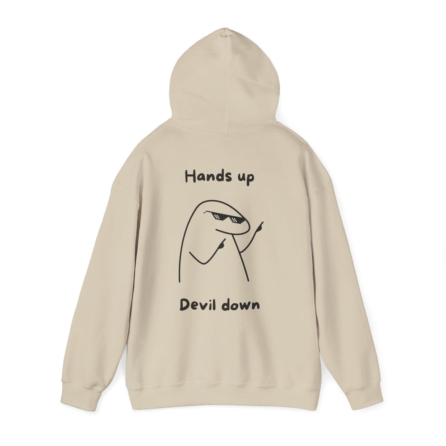"Hands Up - Devil Down" Backprint Hoodie
